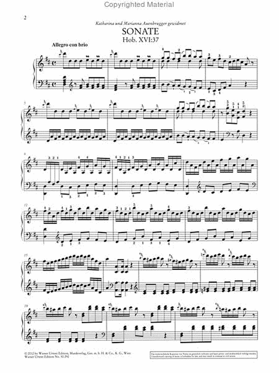 Piano Sonata In D Major
