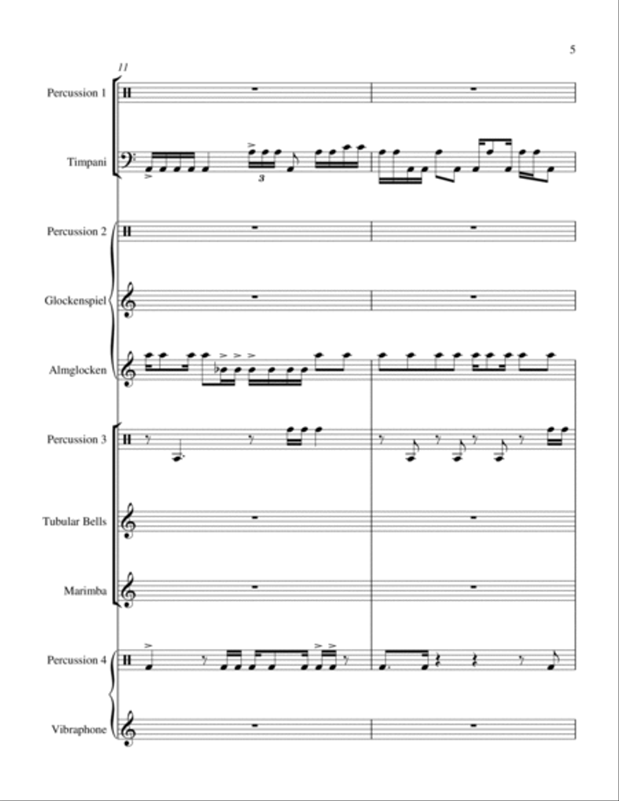 Street Beats for Percussion Quartet Percussion Ensemble scores gallery preview page 5
