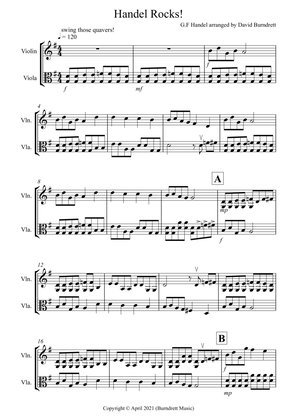 Handel Rocks! for Violin and Viola Duet