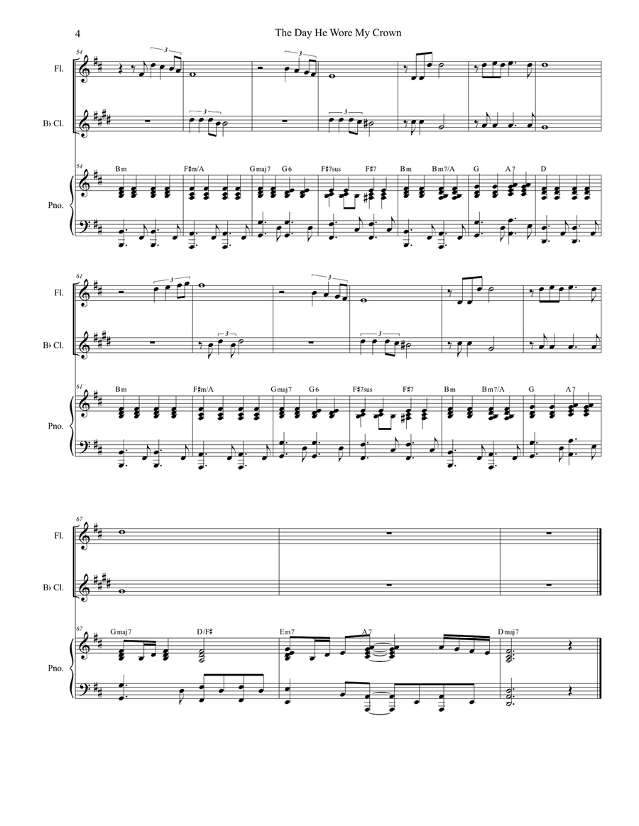 The Day He Wore My Crown Woodwind Duet scores gallery preview page 4