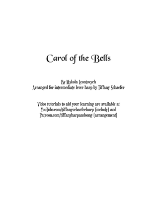 Book cover for Carol of the Bells: Intermediate Lever Harp