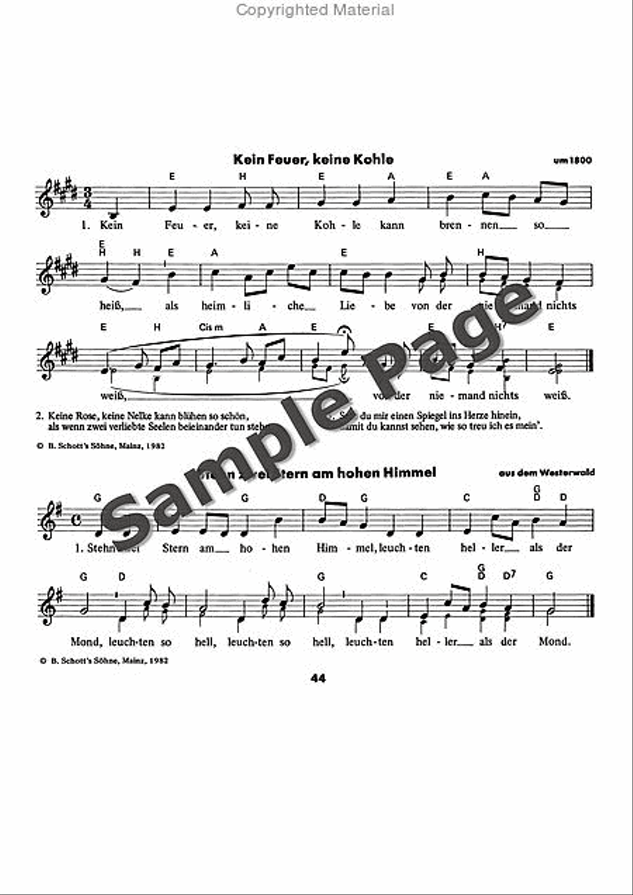Es tonen die Lieder Recorder scores gallery preview page 45