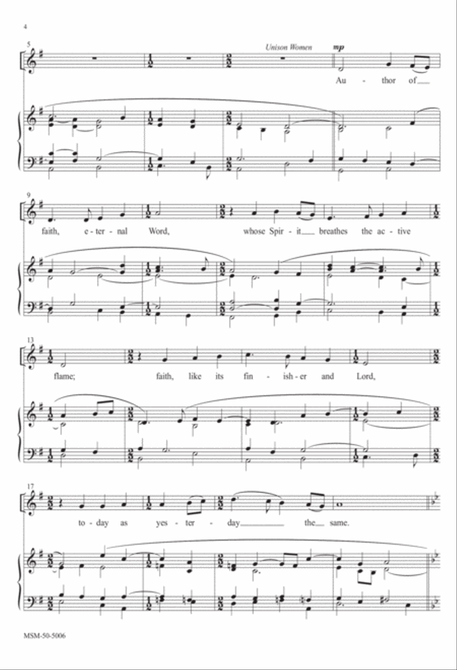 Author of Faith, Eternal Word 4-Part scores gallery preview page 3