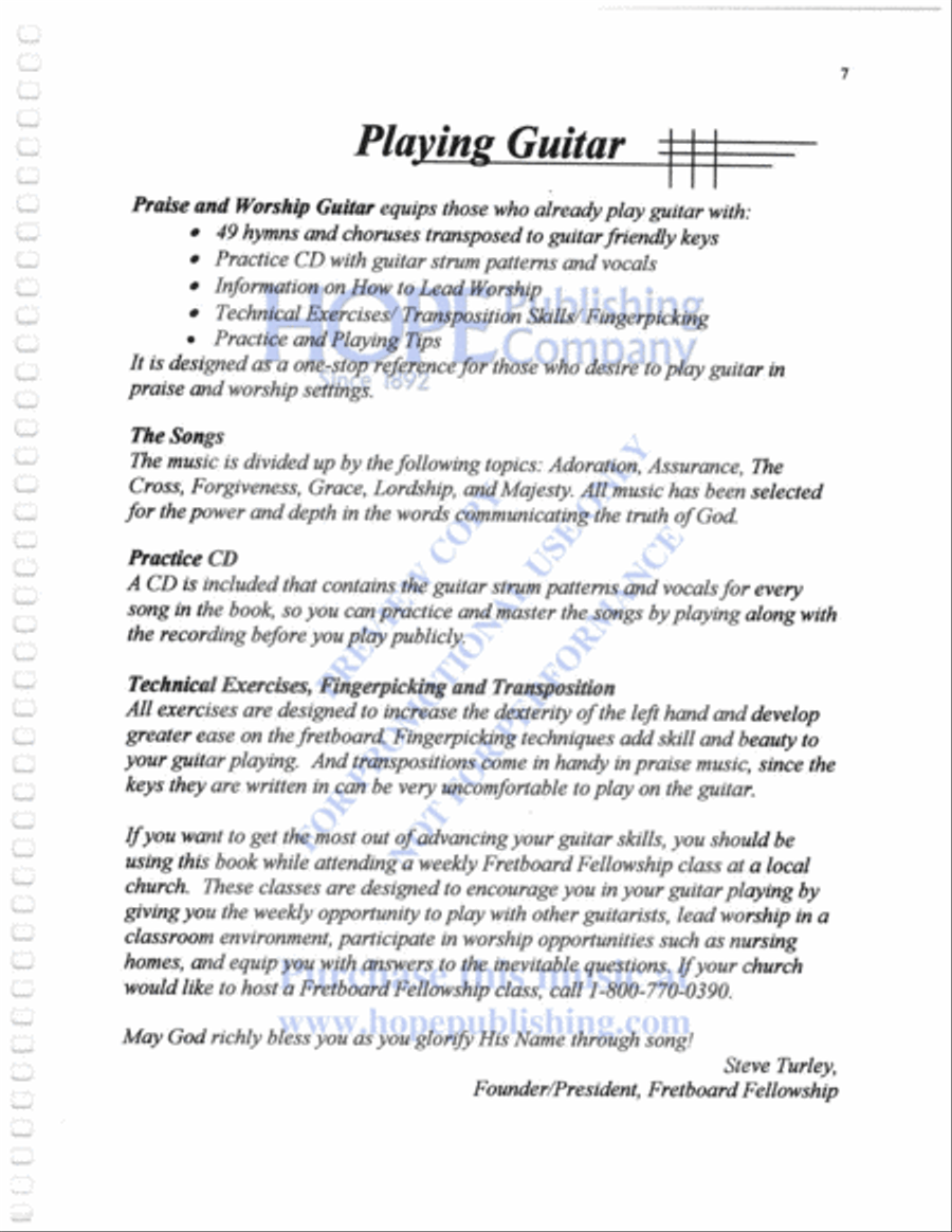Praise and Worship Guitar with CD Guitar Solo scores gallery preview page 10