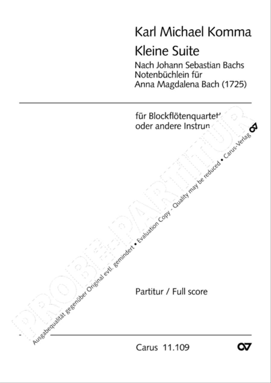 Kleine Suite Recorder scores gallery preview page 4