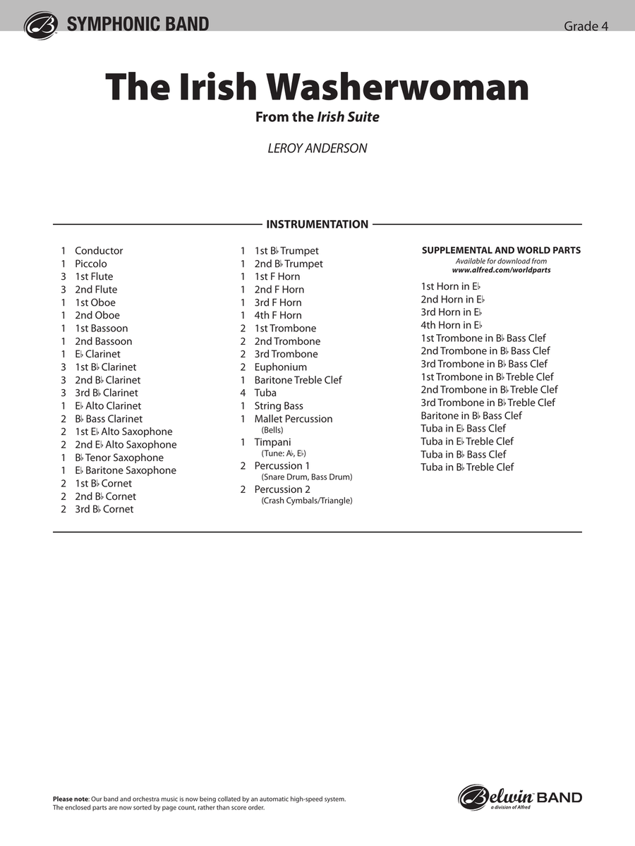 The Irish Washerwoman (from the Irish Suite): Score