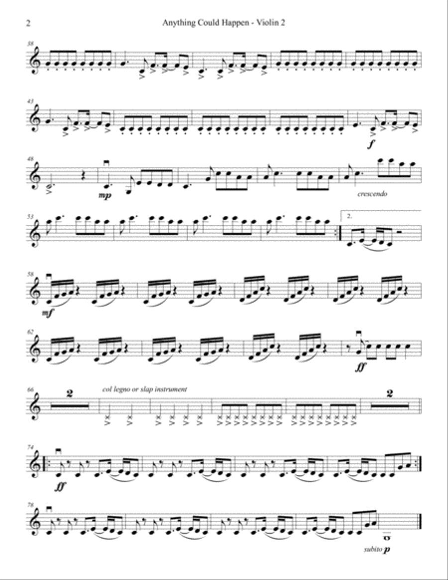 Anything Could Happen String Quartet scores gallery preview page 4