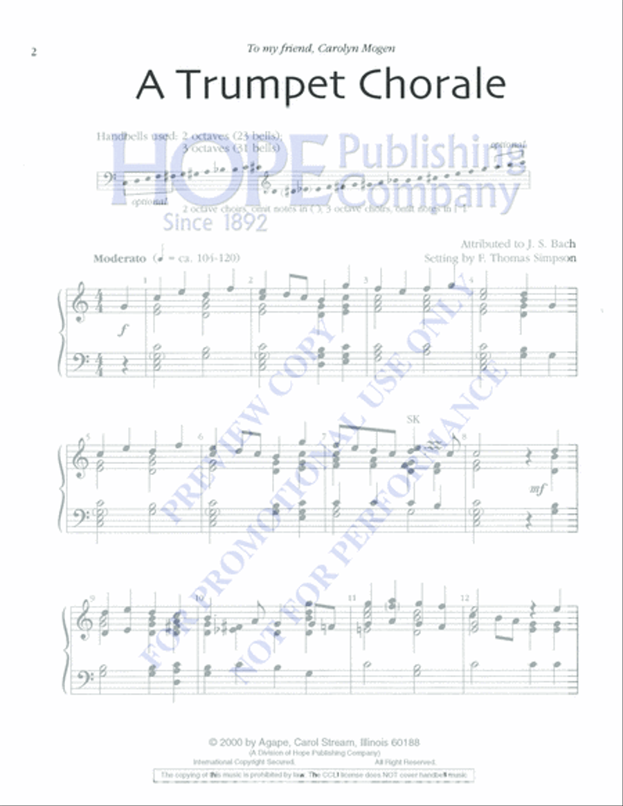 A Trumpet Chorale A Trumpet Chorale 3-Octaves scores gallery preview page 2