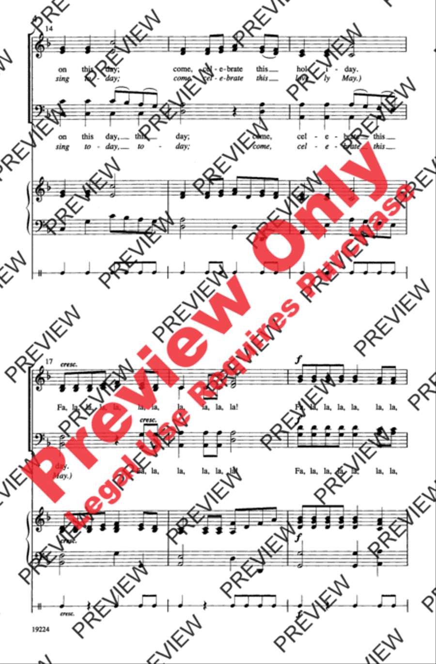A Festive Fa La La 4-Part scores gallery preview page 4