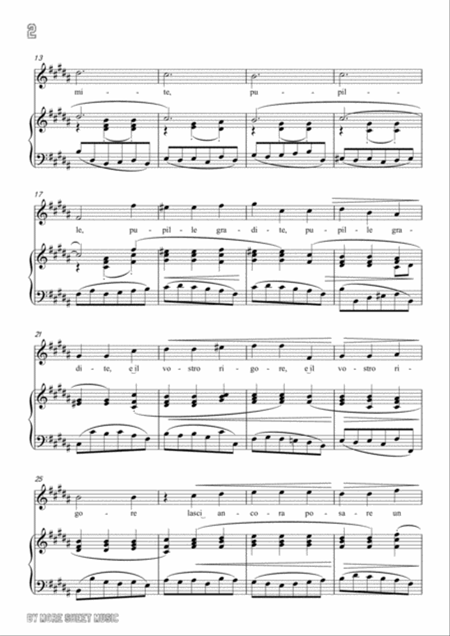 Bassani-Posate! Dormite! in B Major,for voice and piano