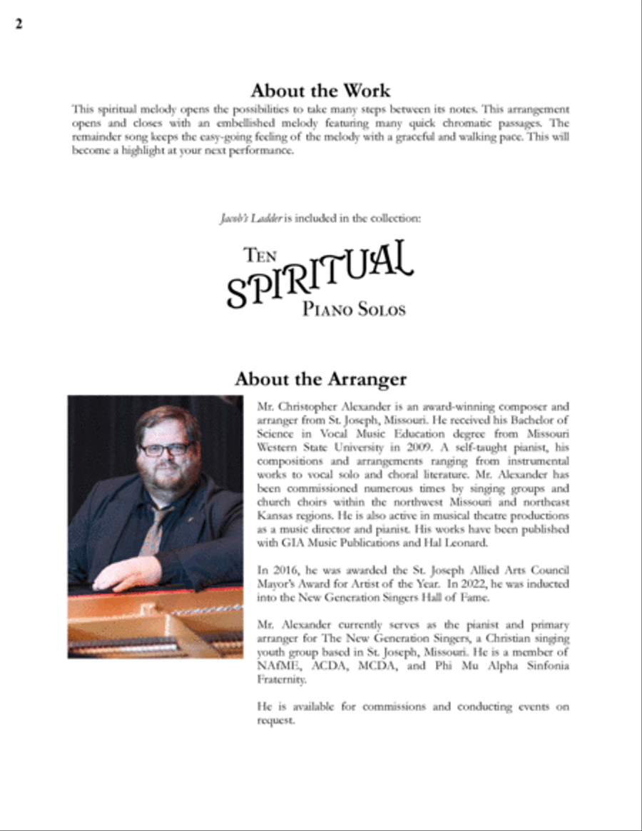 Jacob's Ladder Piano Solo scores gallery preview page 2