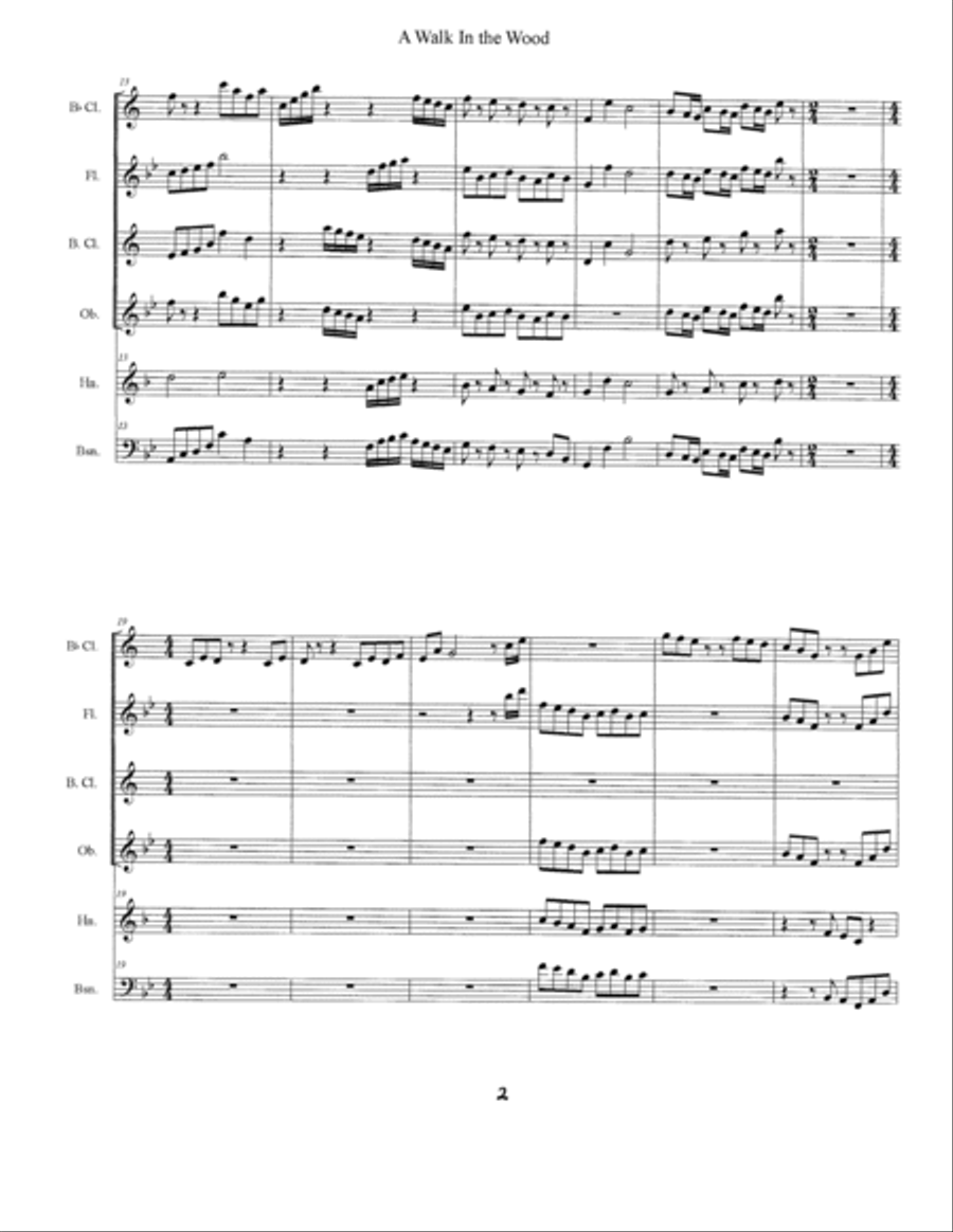 A Walk In the Wood A Walk In the Wood Woodwind Ensemble scores gallery preview page 2