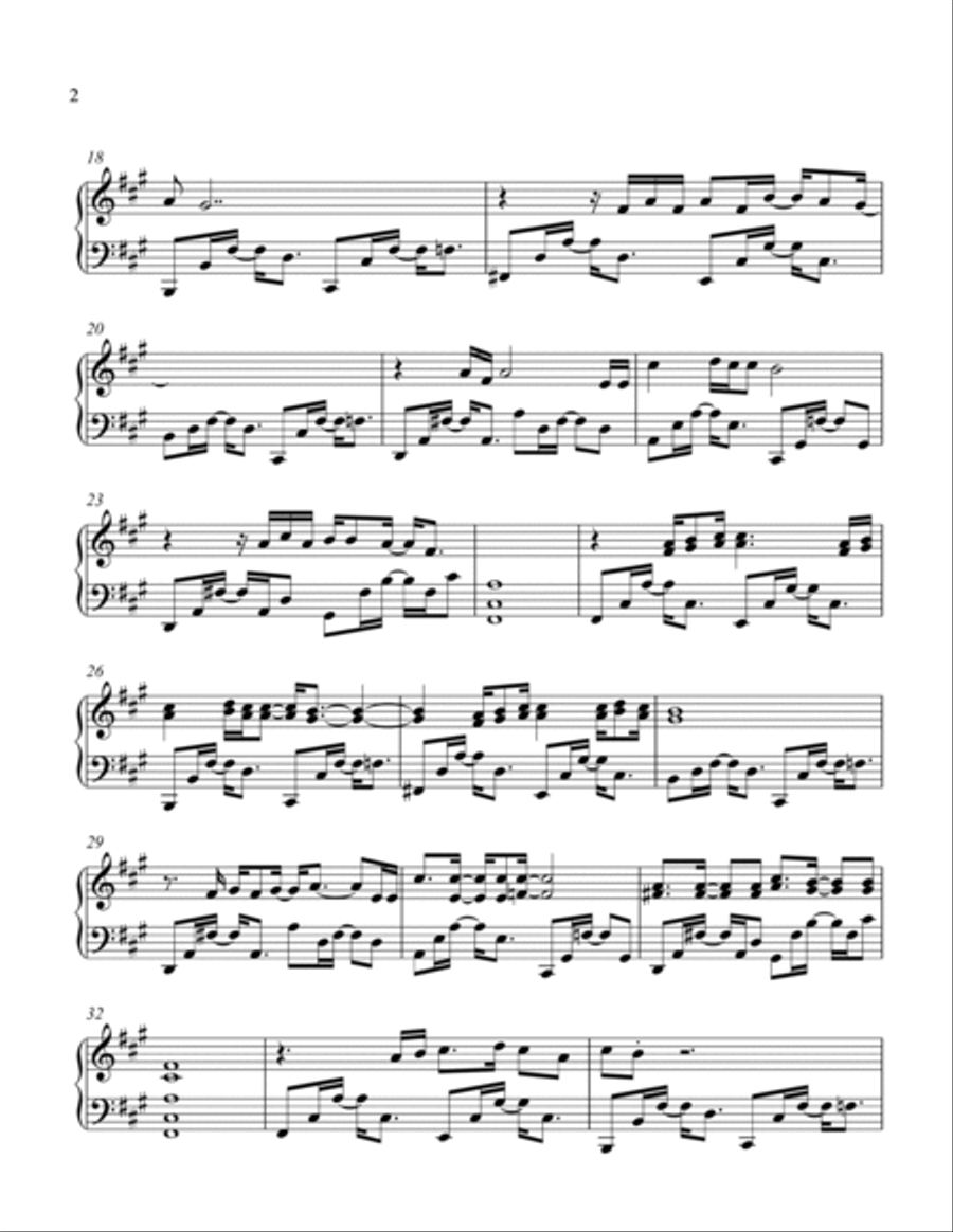 Shape Of My Heart Piano Solo scores gallery preview page 2