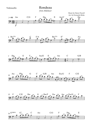Rondeau (from Abdelazer) for Cello Solo Chords