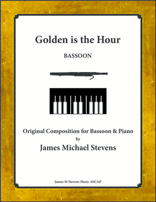 Book cover for Golden is the Hour - Bassoon & Piano