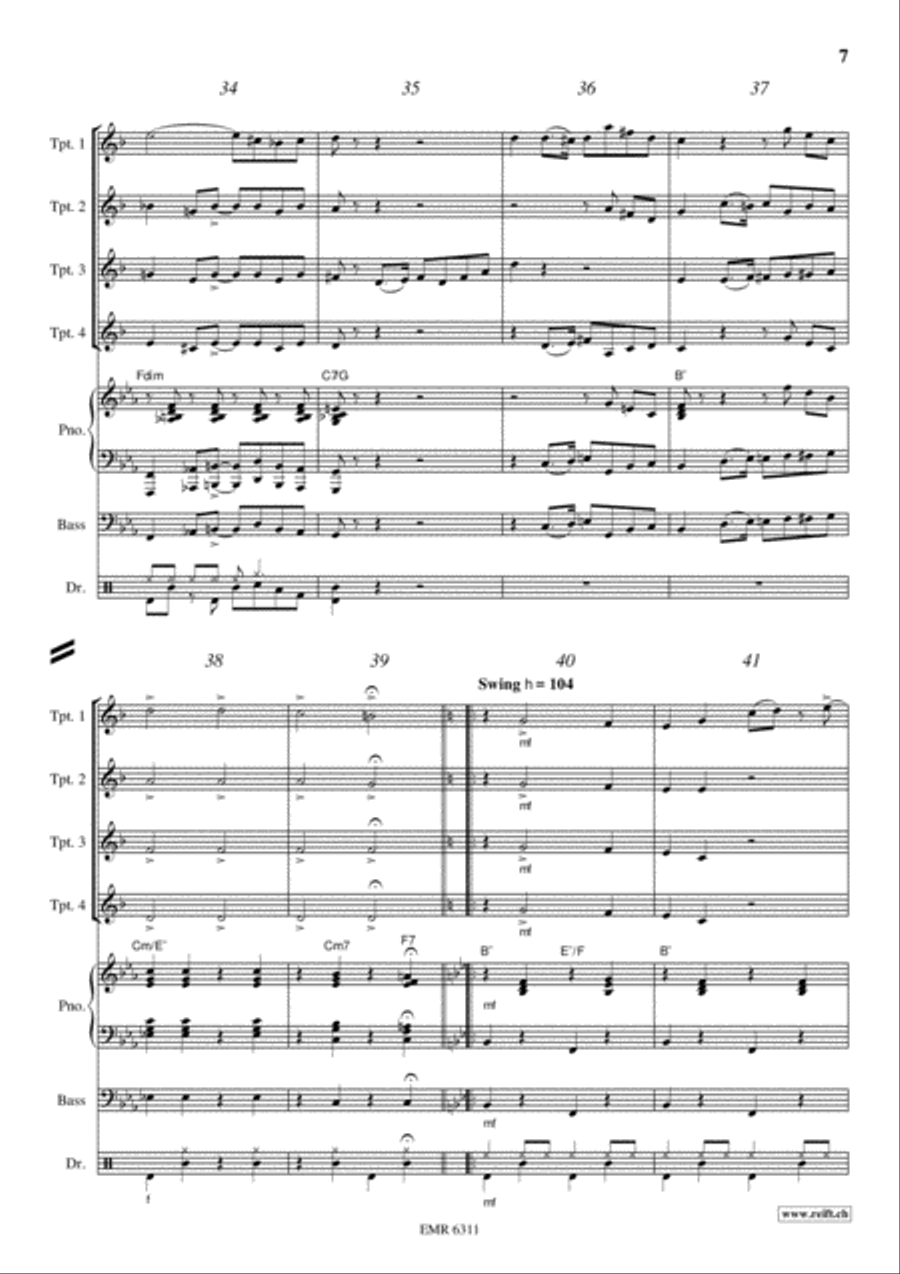 Battle Hymn Of The Republic Trumpet scores gallery preview page 7