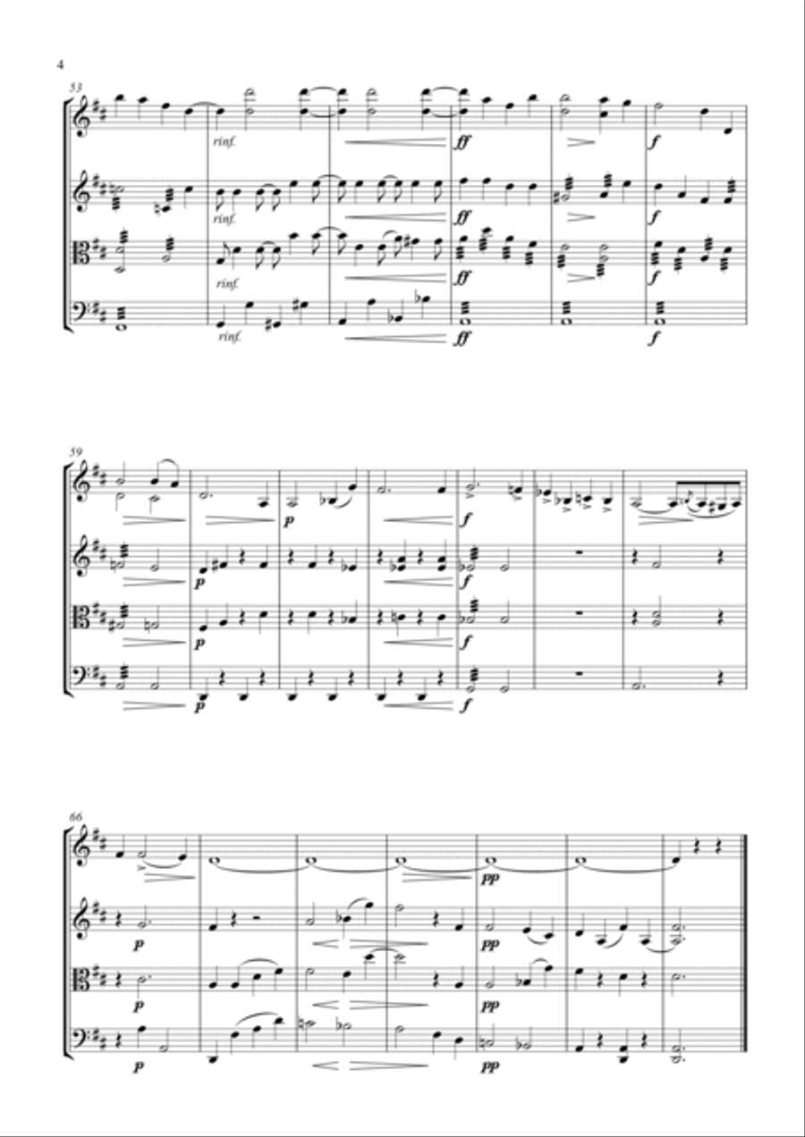 Cavatina for String Quartet String Quartet scores gallery preview page 4