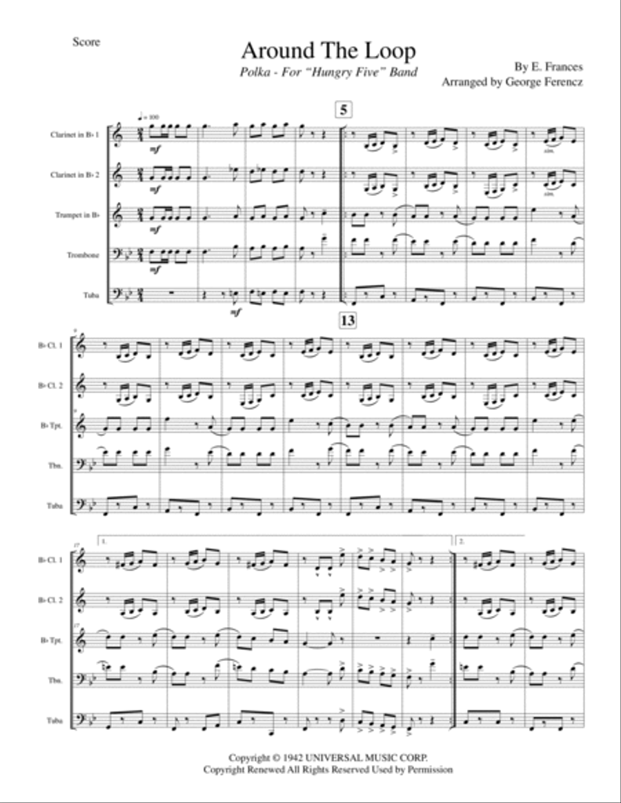 Around The Loop Polka Clarinet scores gallery preview page 3