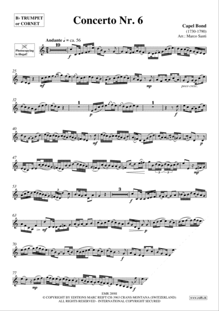 Concerto No. 6 Cornet scores gallery preview page 3