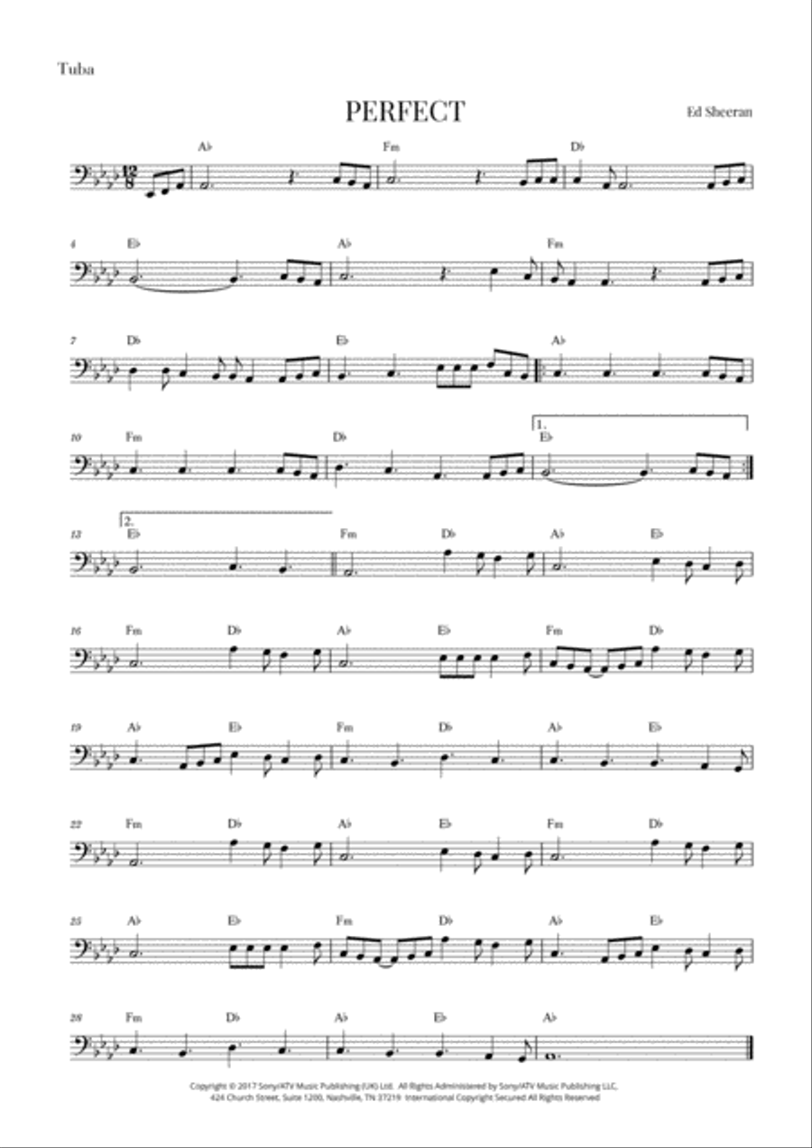 Perfect Tuba scores gallery preview page 1