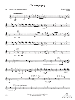Choreography: (wp) 2nd B-flat Trombone T.C.
