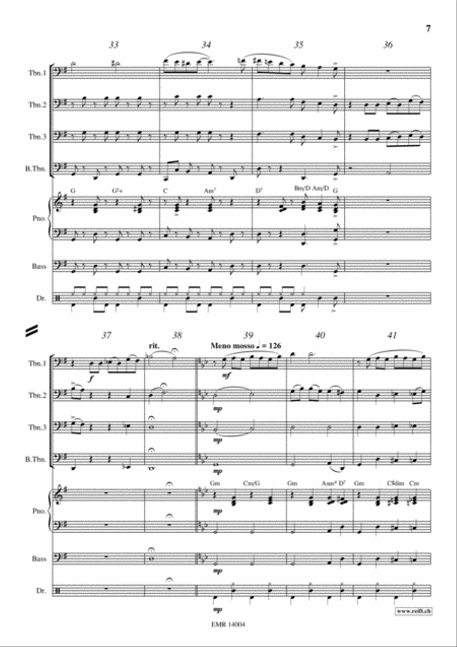 Swanee Trombone Quartet scores gallery preview page 7