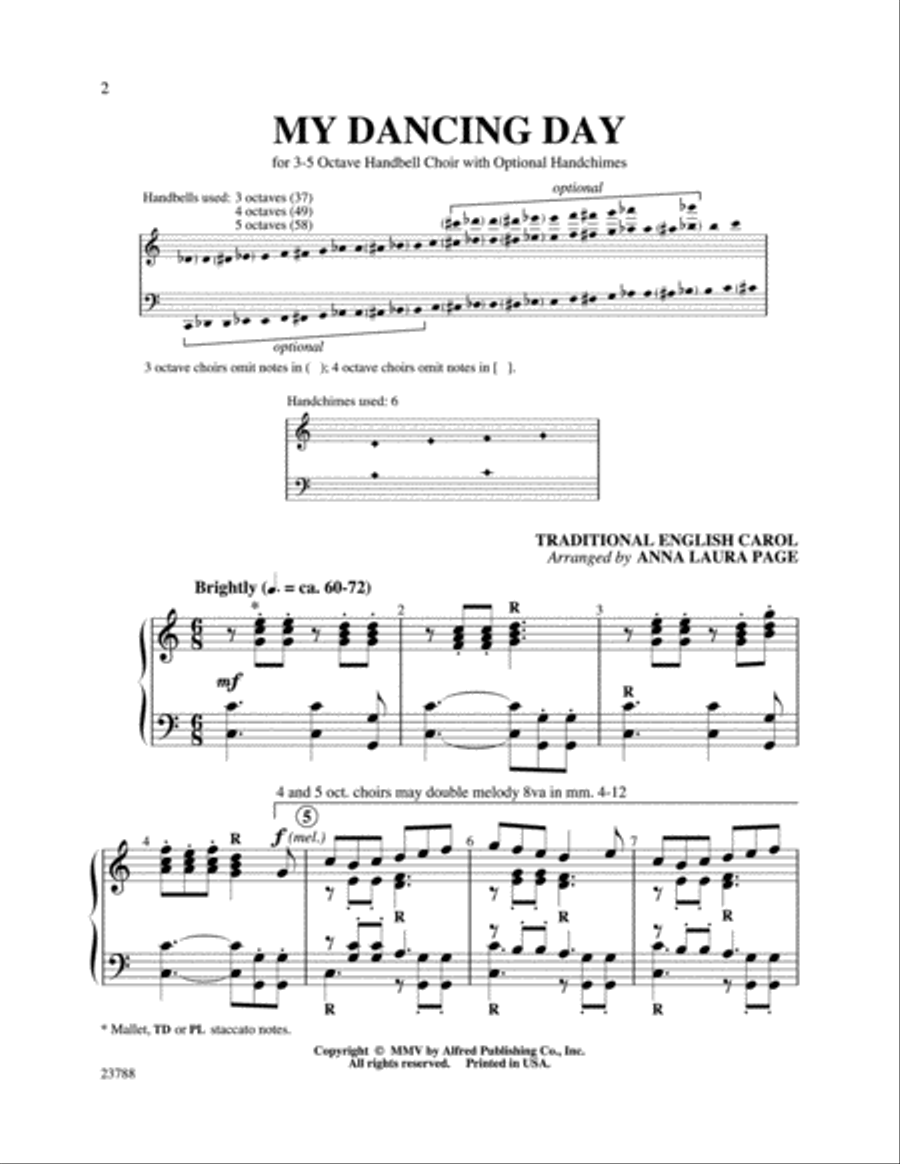 My Dancing Day Handbell Choir scores gallery preview page 2