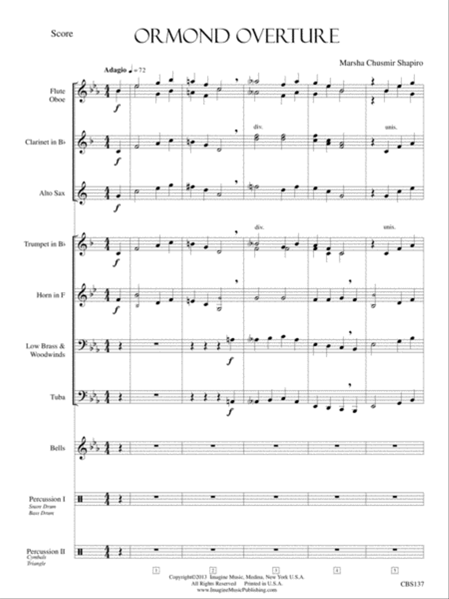 Ormond Overture Ormond Overture Concert Band scores gallery preview page 3