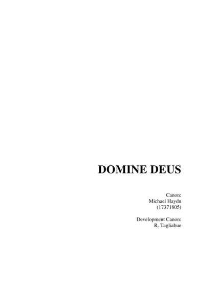 DOMINE DEUS - Canon by Michael Haydn - Development Canon for SATB Choir image number null