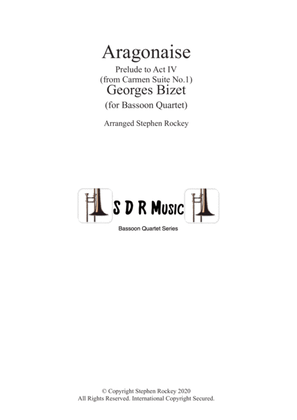 Book cover for Aragonaise from Carmen for Bassoon Quartet