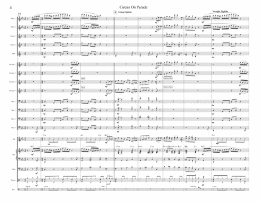 Circus On Parade Jazz Ensemble scores gallery preview page 6