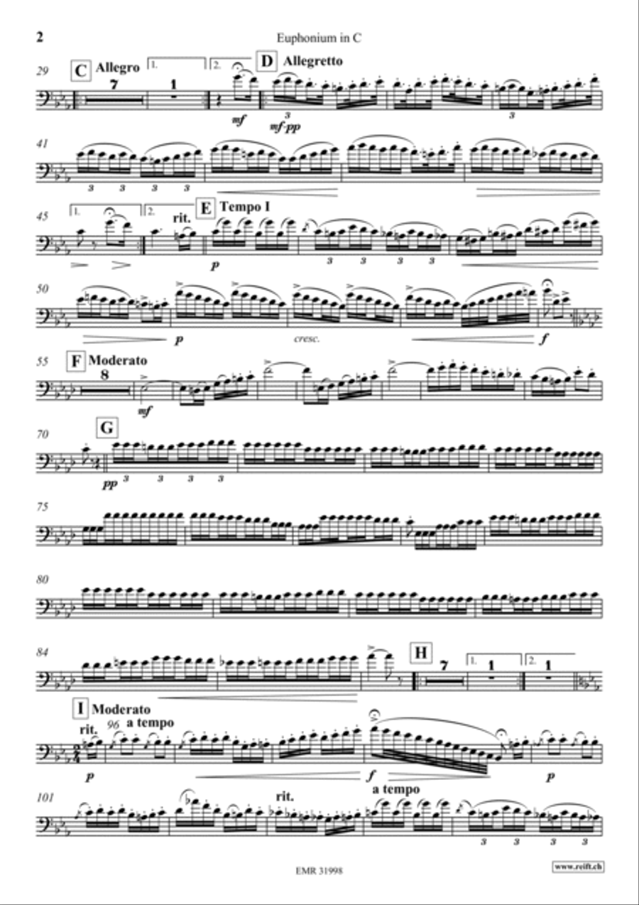 Showers Of Gold Euphonium scores gallery preview page 6