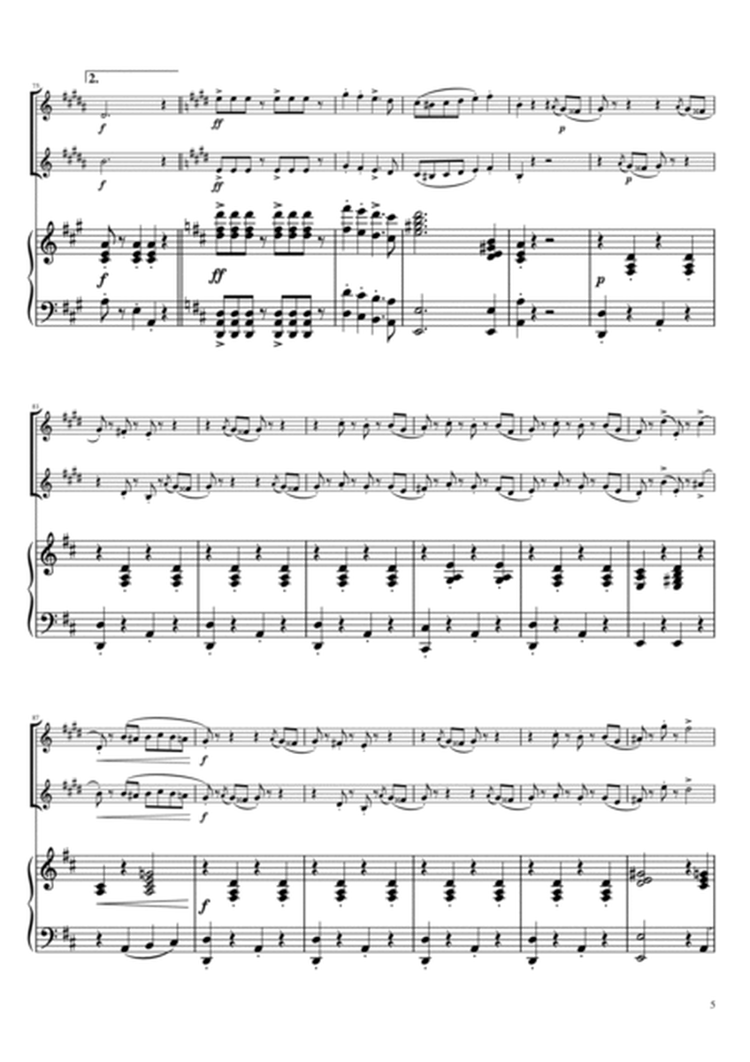 "Radetzky Marsch" (Ddur) Piano trio / Clarinet duet image number null