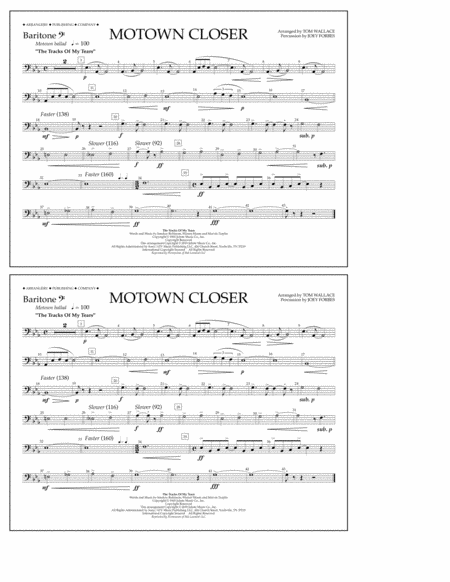 Motown Closer (arr. Tom Wallace) - Baritone B.C.