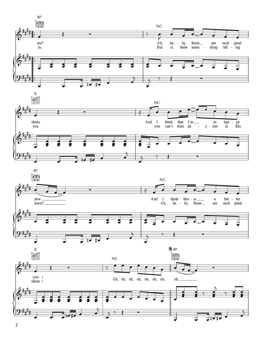 At Or With Me Piano, Vocal, Guitar scores gallery preview page 2