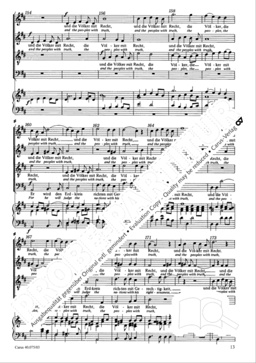 Psalm 98 (Der 98. Psalm) Psalm 98 (Der 98. Psalm) 4-Part scores gallery preview page 14