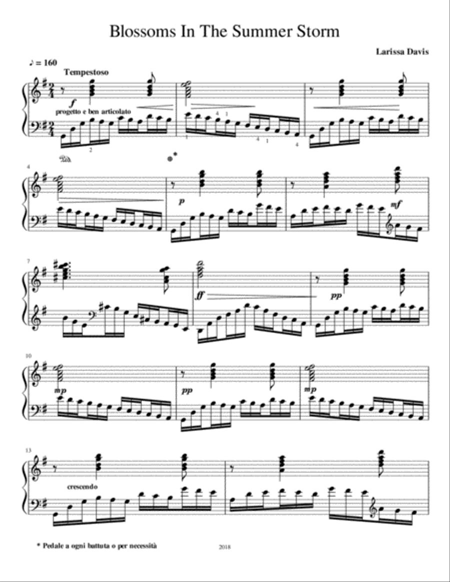 Blossoms In The Summer Storm Piano Method scores gallery preview page 1