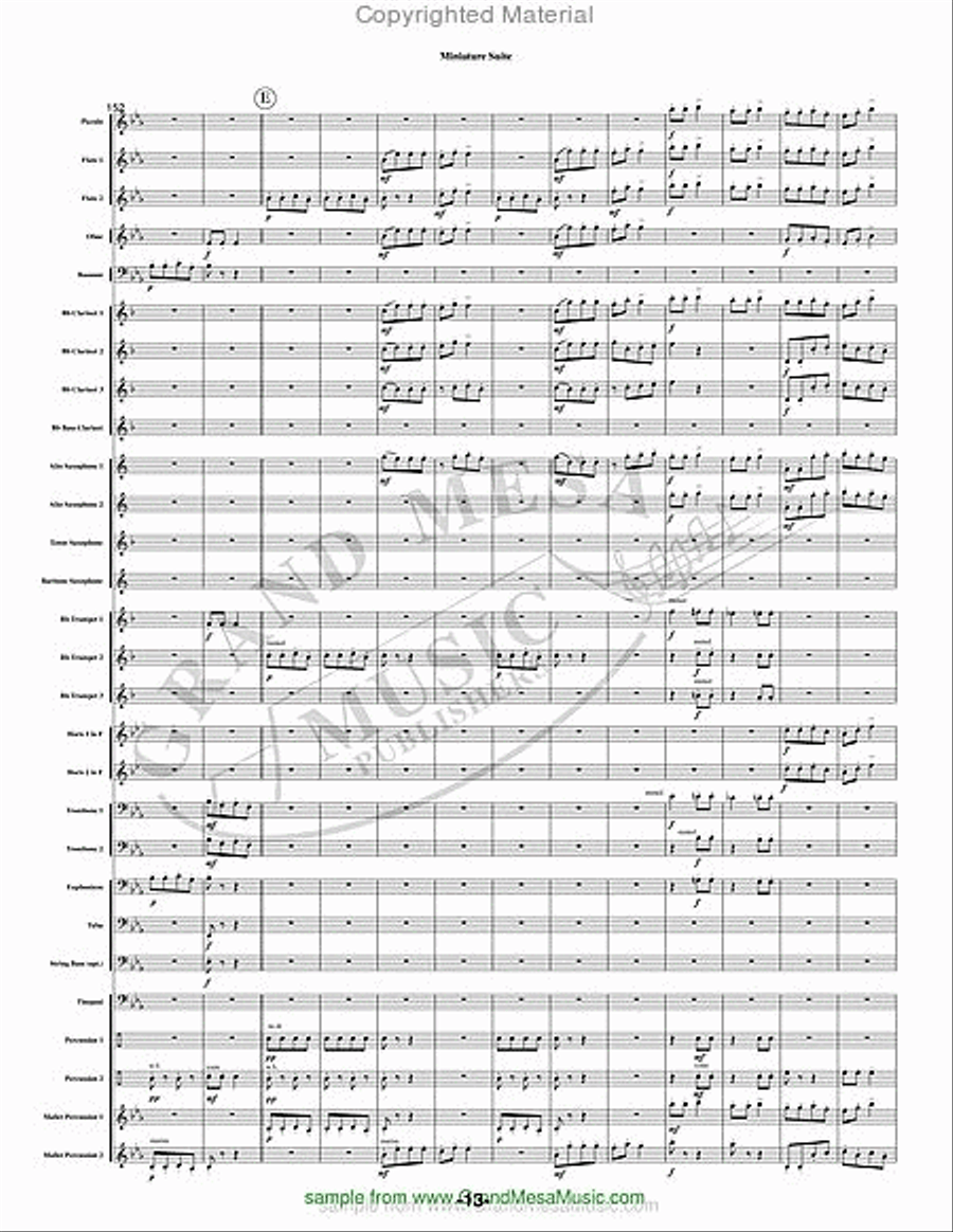 Miniature Suite Concert Band scores gallery preview page 14