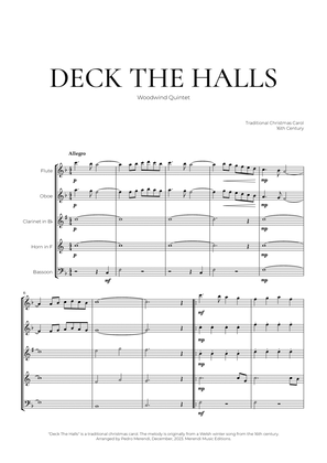 Book cover for Deck The Halls (Woodwind Quintet) - Christmas Carol