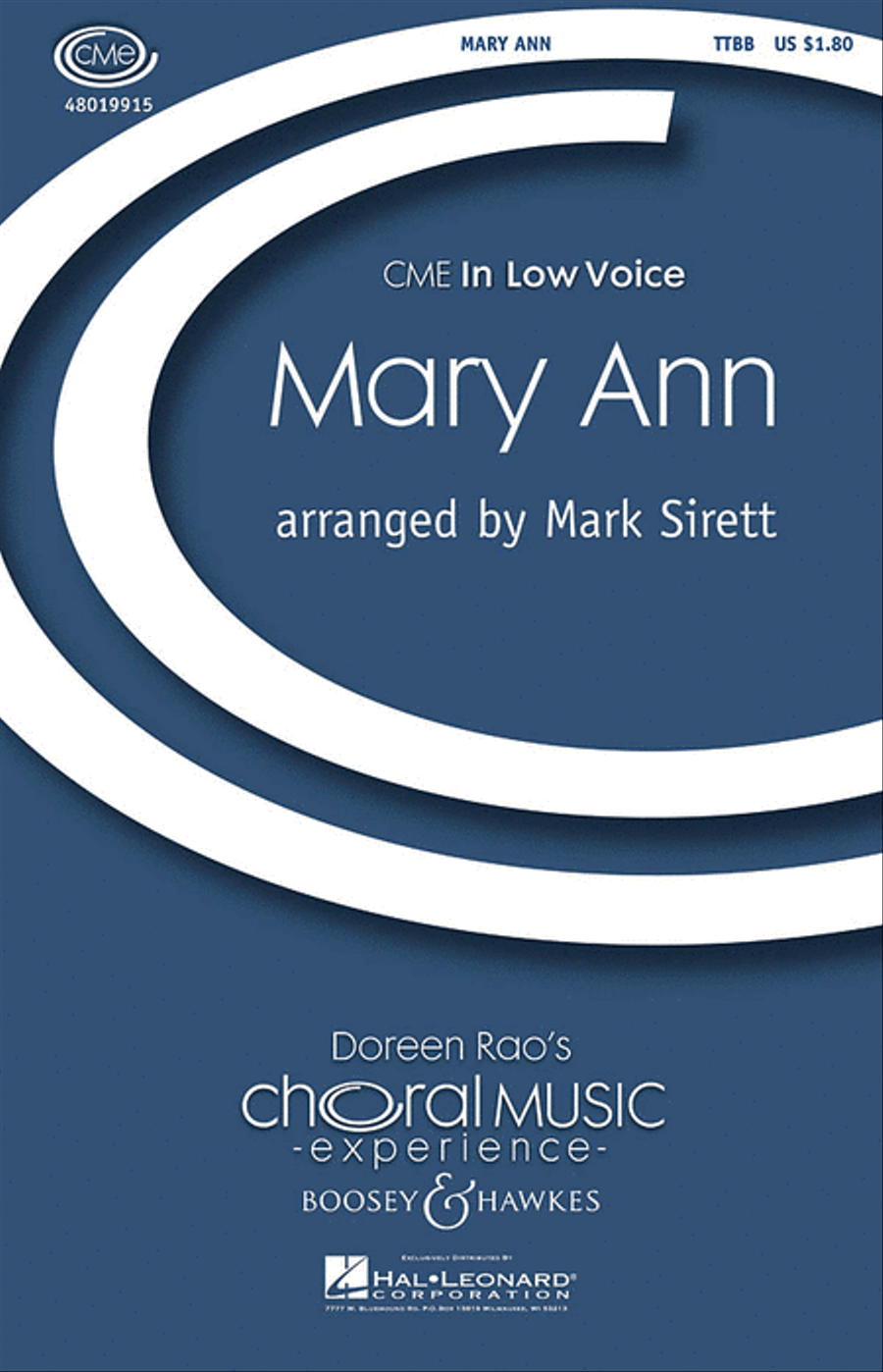 Mary Ann Mary Ann TTBB scores gallery preview page 1