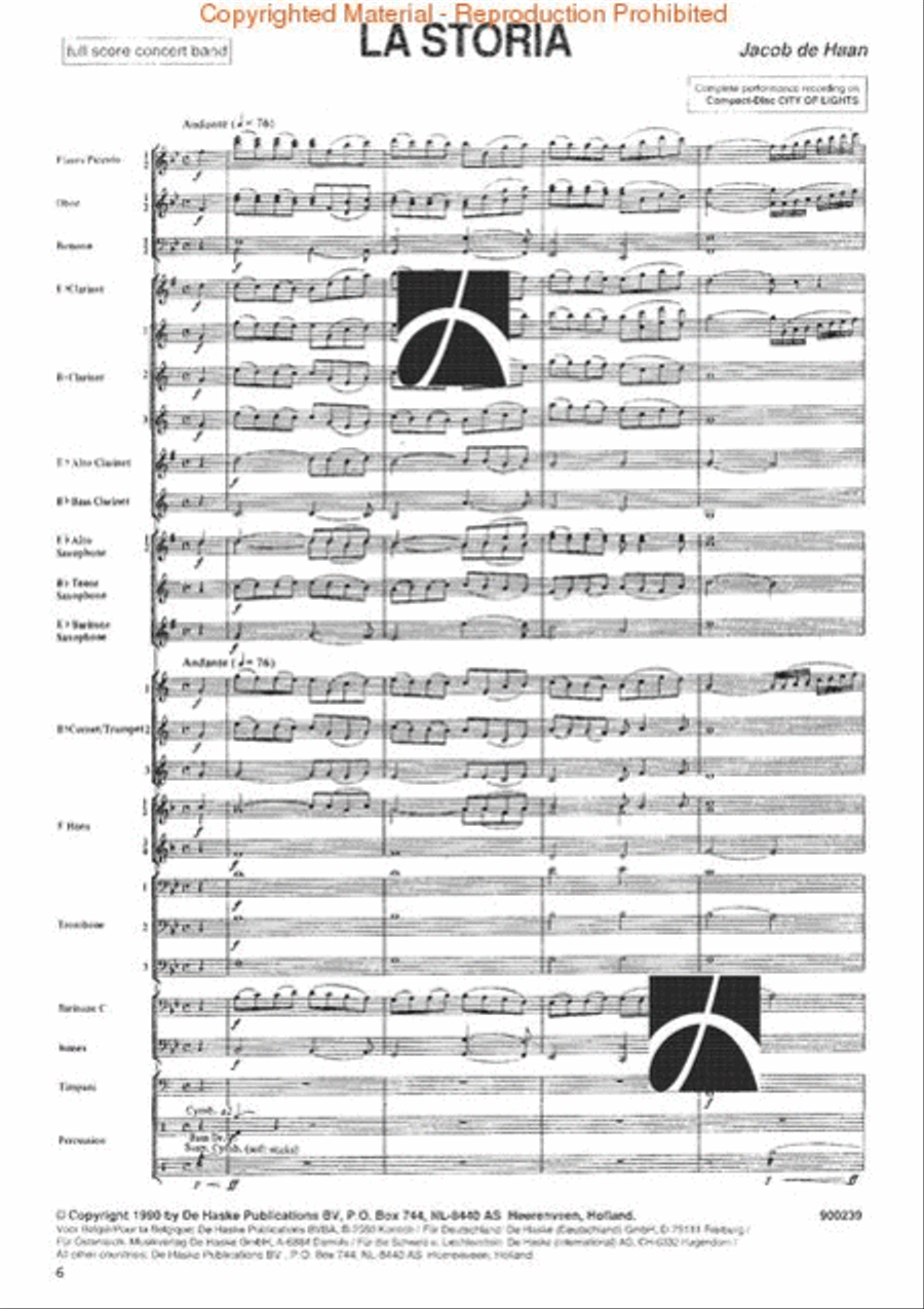La Storia Concert Band scores gallery preview page 2