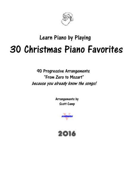 30 Christmas Piano Favorites, from Zero to Mozart