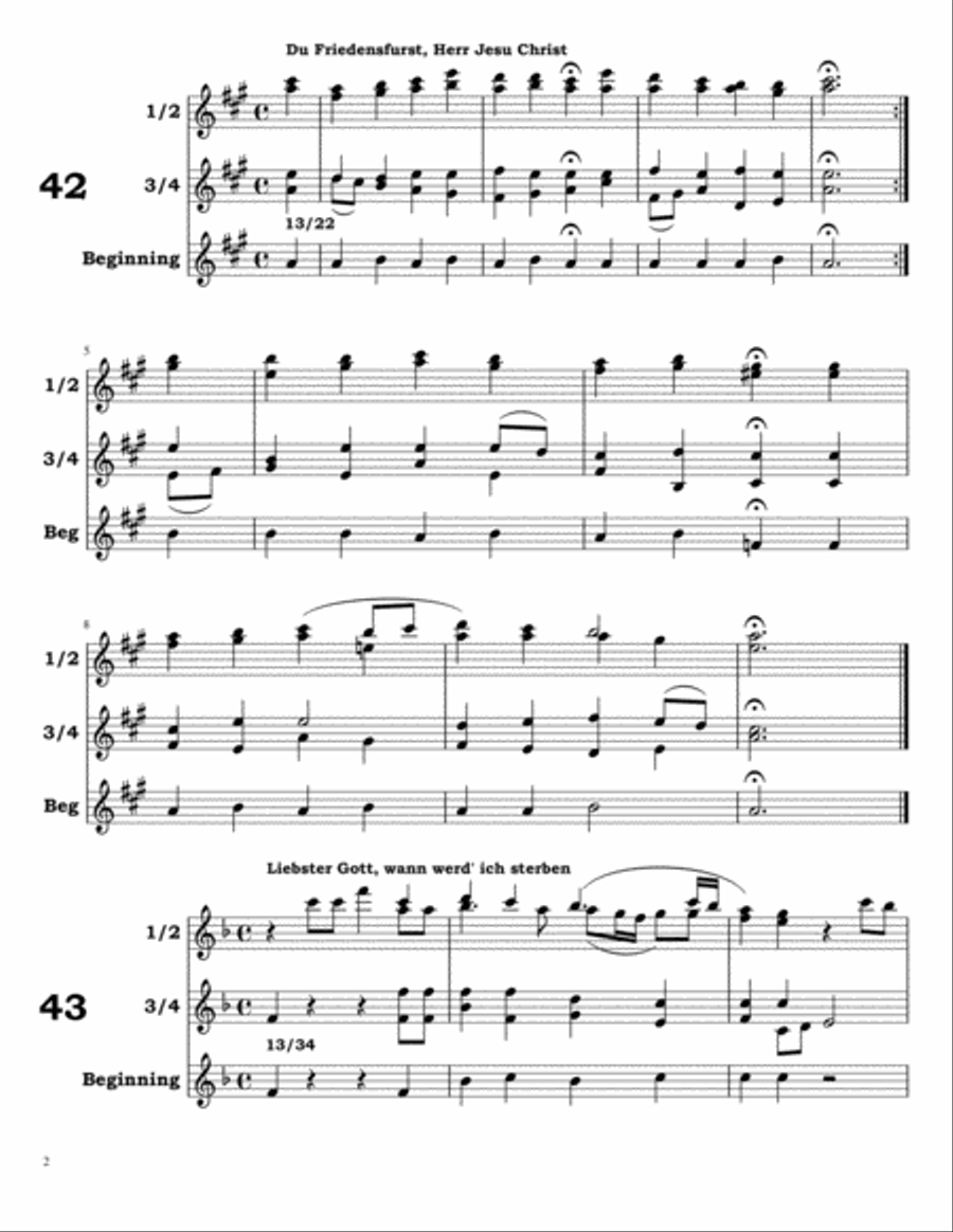 Bach Chorales 41-50 Woodwind Quartet scores gallery preview page 4