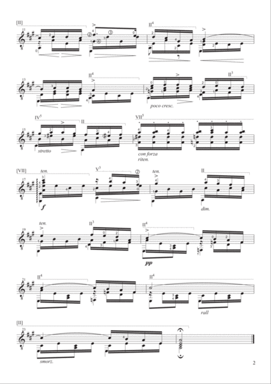 Tristesse (classical guitar) Acoustic Guitar scores gallery preview page 2