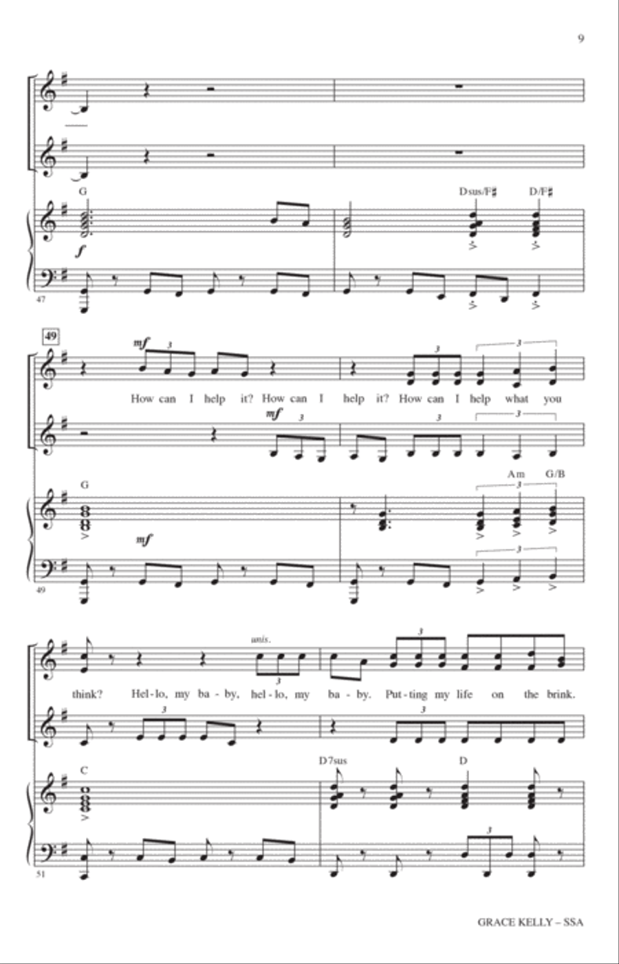 Grace Kelly (arr. Mark Brymer) SSA scores gallery preview page 8