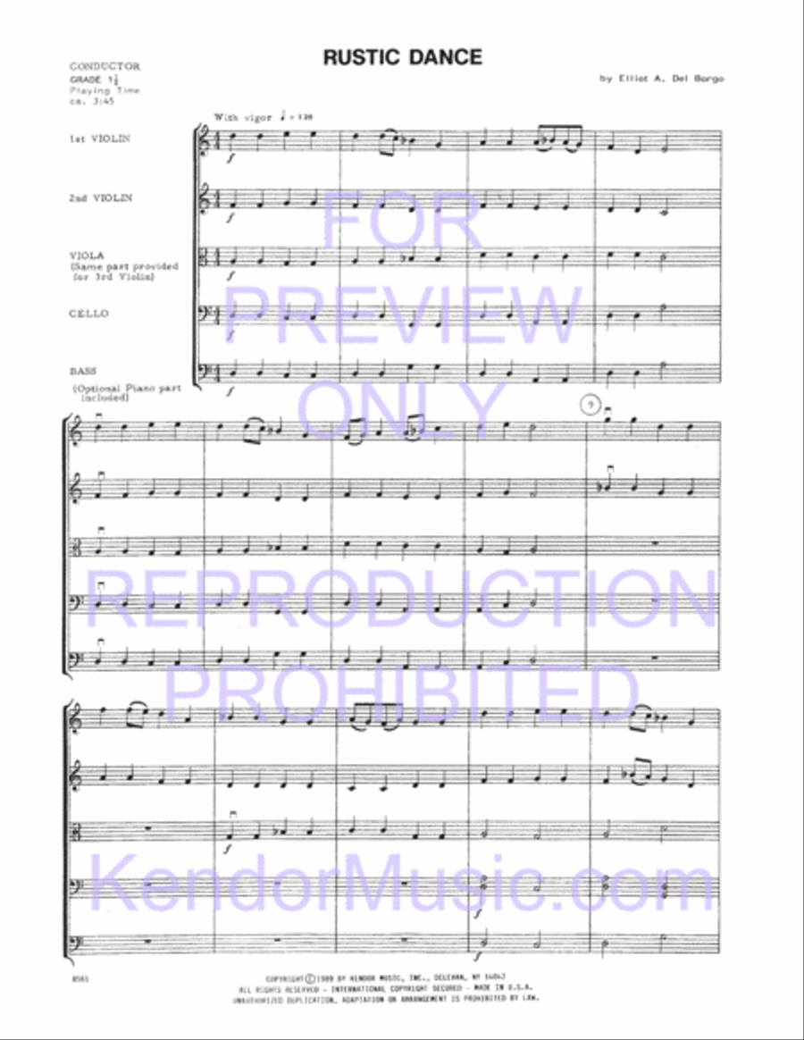 Rustic Dance Rustic Dance String Orchestra scores gallery preview page 3