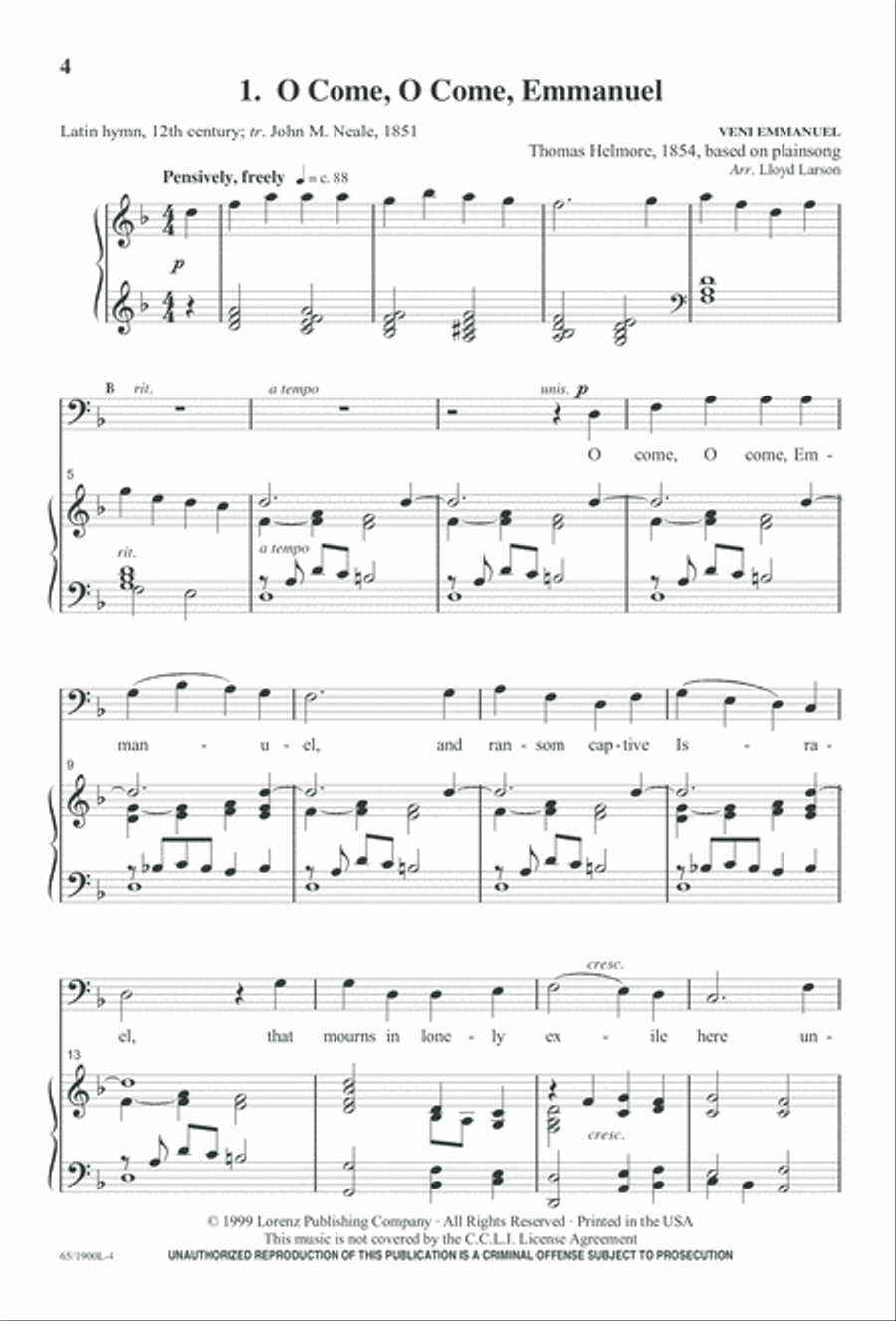 Love's Pure Light 3-Part scores gallery preview page 6