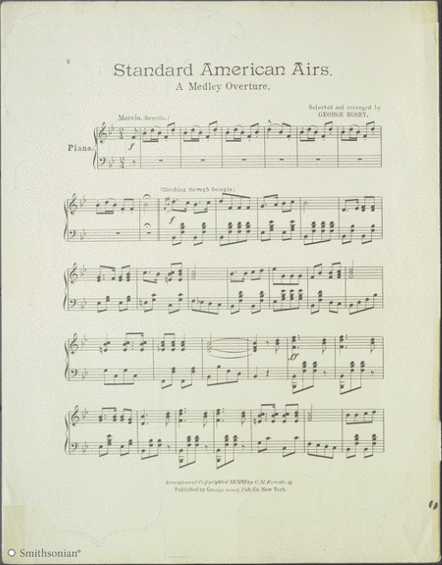 Standard American Airs : A medley overture Piano Solo scores gallery preview page 2