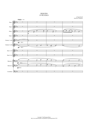 Fauré: Requiem Op.48 IV Pie Jesu - symphonic wind/bass