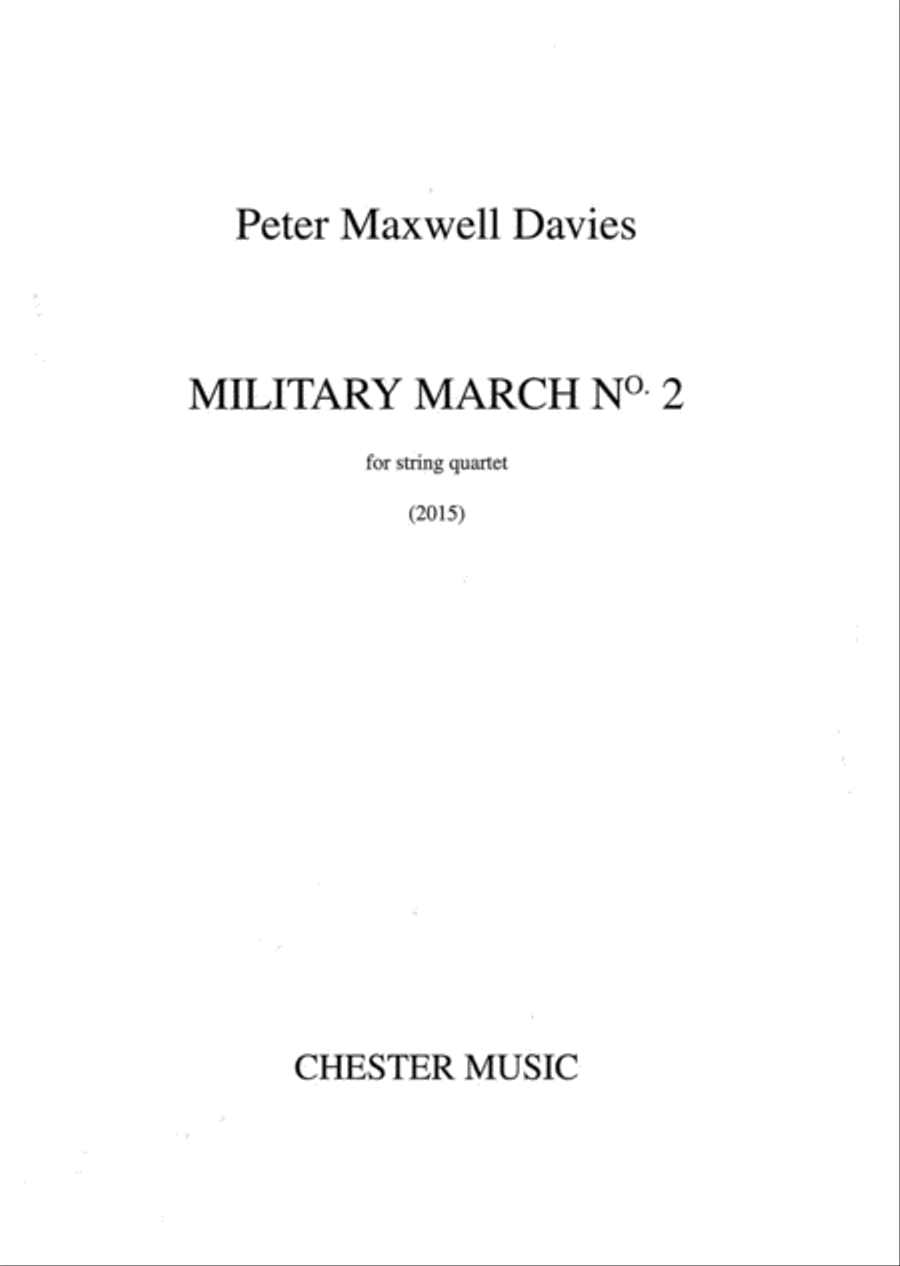 Military March No. 2 String Quartet scores gallery preview page 1